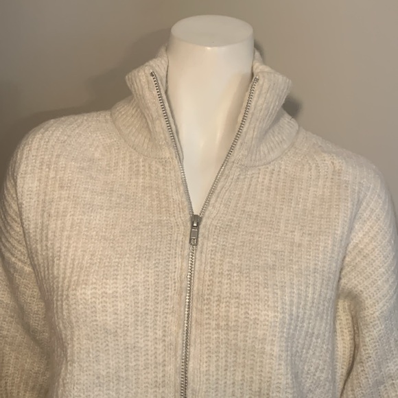Cozy Vince Camuto 1/2 zip sweater ivory - Picture 1 of 9